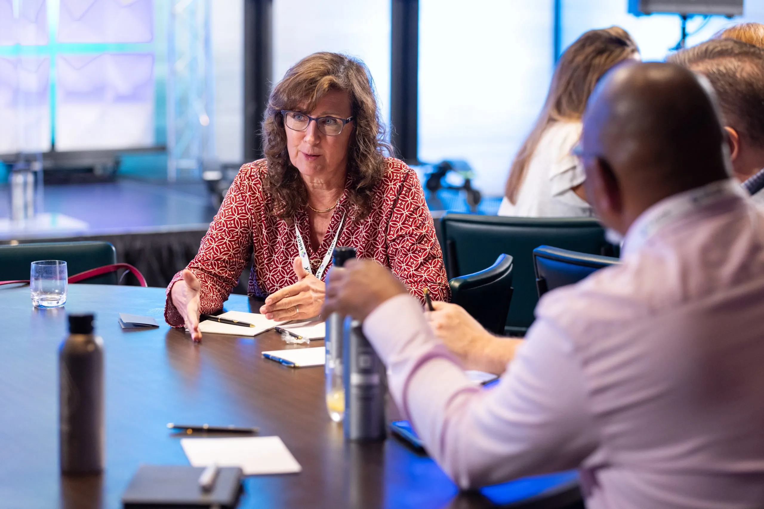 PRGXCHANGE™ conference attendees discussing the future of S2P, analytics and business intelligence.
